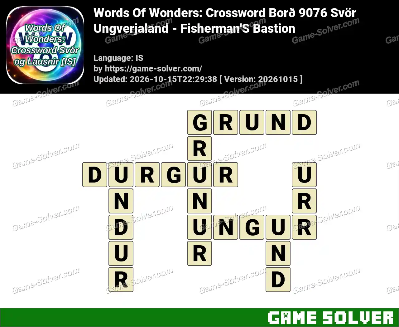 Words Of Wonders: Crossword Borð 9076 Svör – Ungverjaland – Fisherman’S Bastion